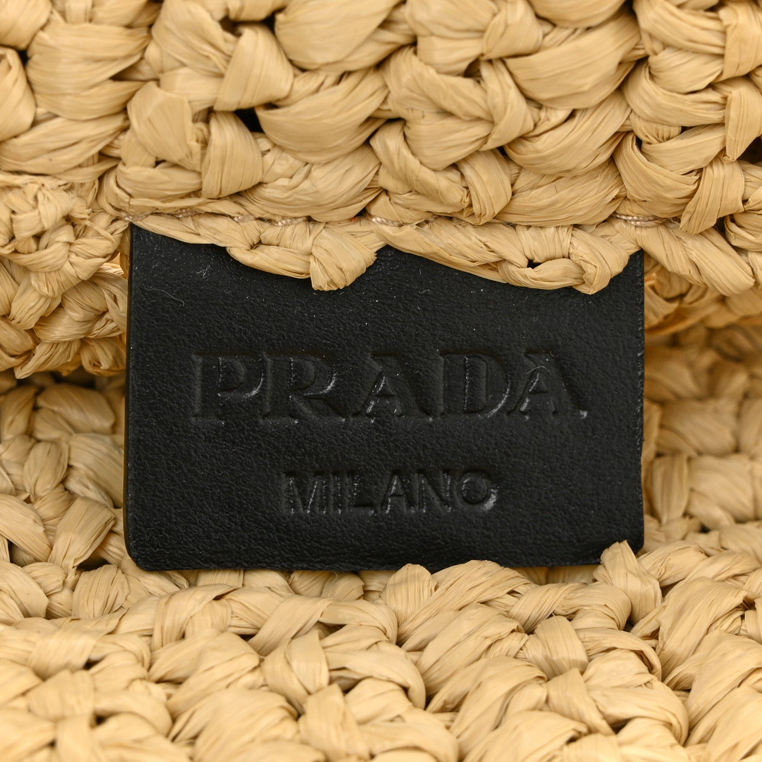 Prada Yarn Raffia Effect Crochet Embroidered Logo Tote Naturale 6 of 10