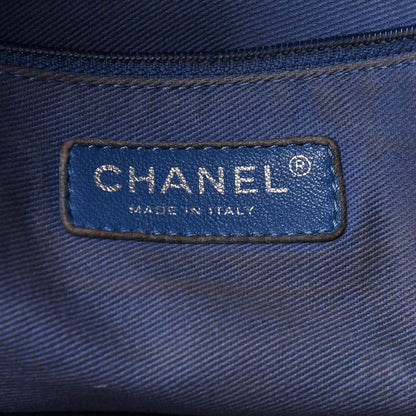 Chanel Calfskin Perforated Up In The Air North South Tote Blue 6 of 16