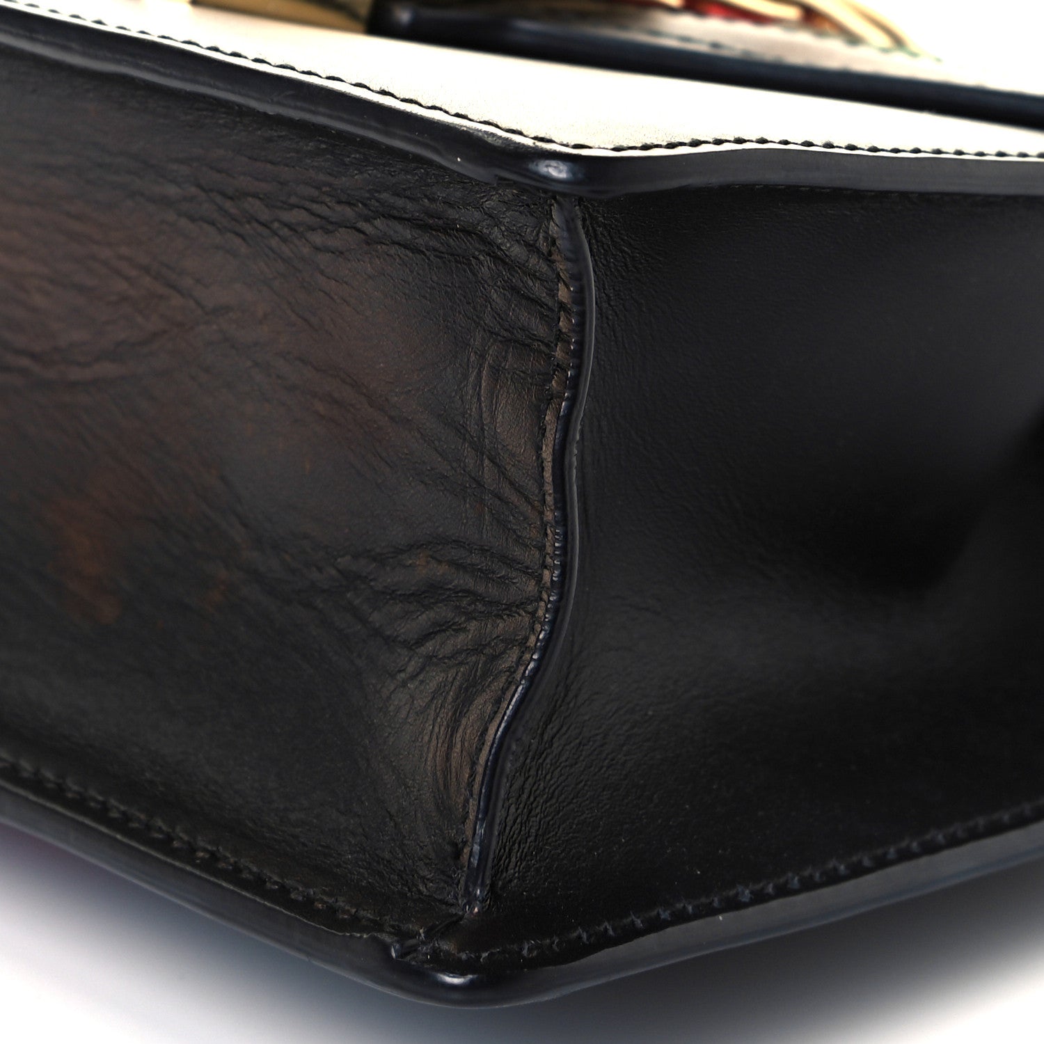 Gucci Calfskin Mini Sylvie Top Handle Bag Black 9 of 17