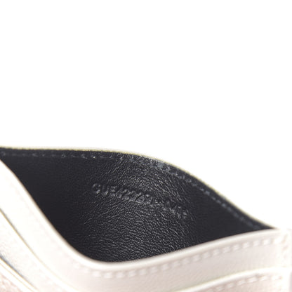 Saint Laurent Grain De Poudre Matelasse Chevron Monogram Credit Card Case Crema Soft 7 of 9