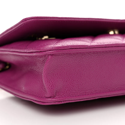 Chanel Caviar Quilted Wallet on Chain WOC Purple 10 of 11