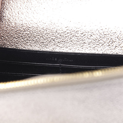 Saint Laurent Metallic Calfskin Classic Monogram Kate Tassel Chain Wallet Platine 7 of 12