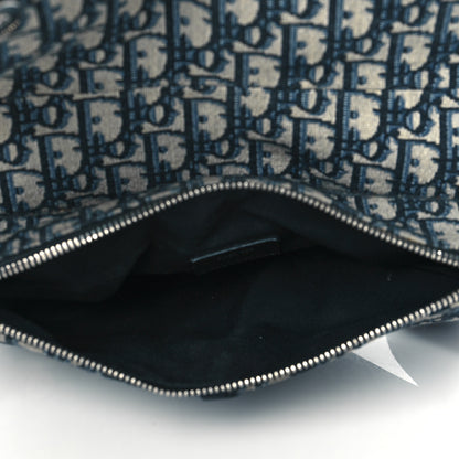 Christian Dior Oblique Mens Saddle Bag Blue 4 of 10
