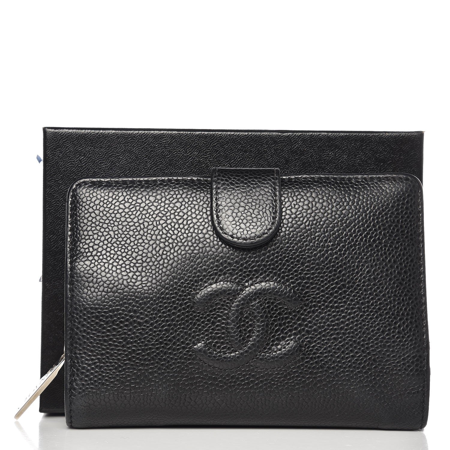 Chanel Caviar Timeless CC Zipped Pocket Wallet Black 8 of 16