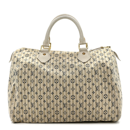 Louis Vuitton Mini Lin Croisette Speedy 30 Blue 1 of 15