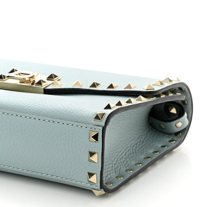 Valentino Garavani Pebbled Calfskin Medium Rockstud Flip Lock Crossbody Bag Celadon 9 of 9