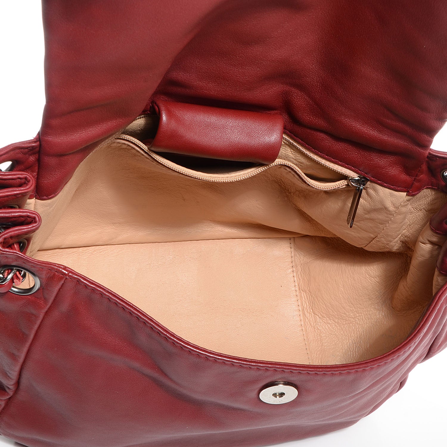 Chanel Smooth Calfskin Luxe Ligne Flap Bag Red 5 of 7
