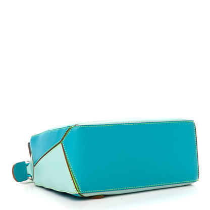 Loewe Calfskin Small Puzzle Bag Lagoon Blue Blueberry 4 of 8