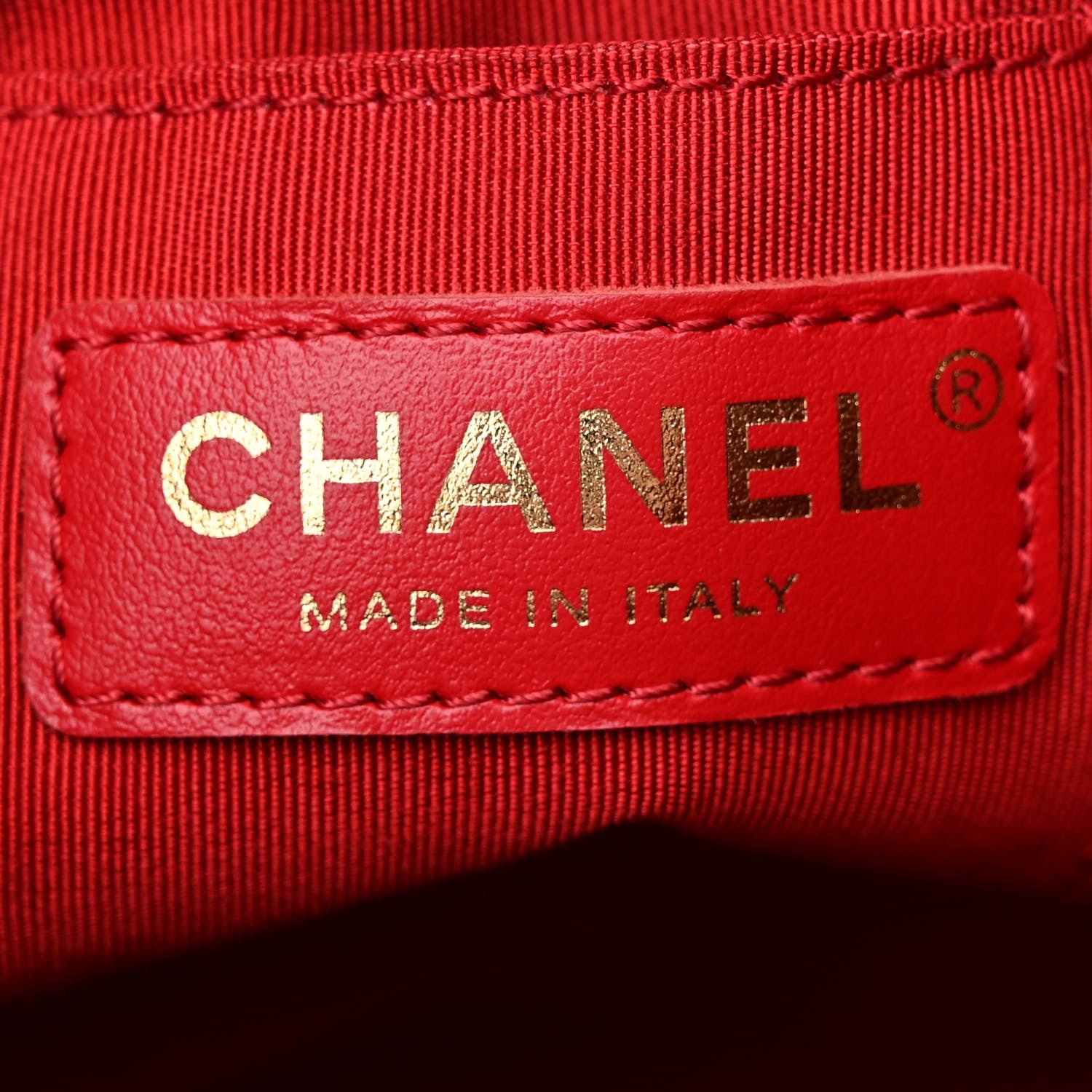 Chanel Caviar Suede Quilted Drawstring Bucket Bag Dark Red 6 of 11