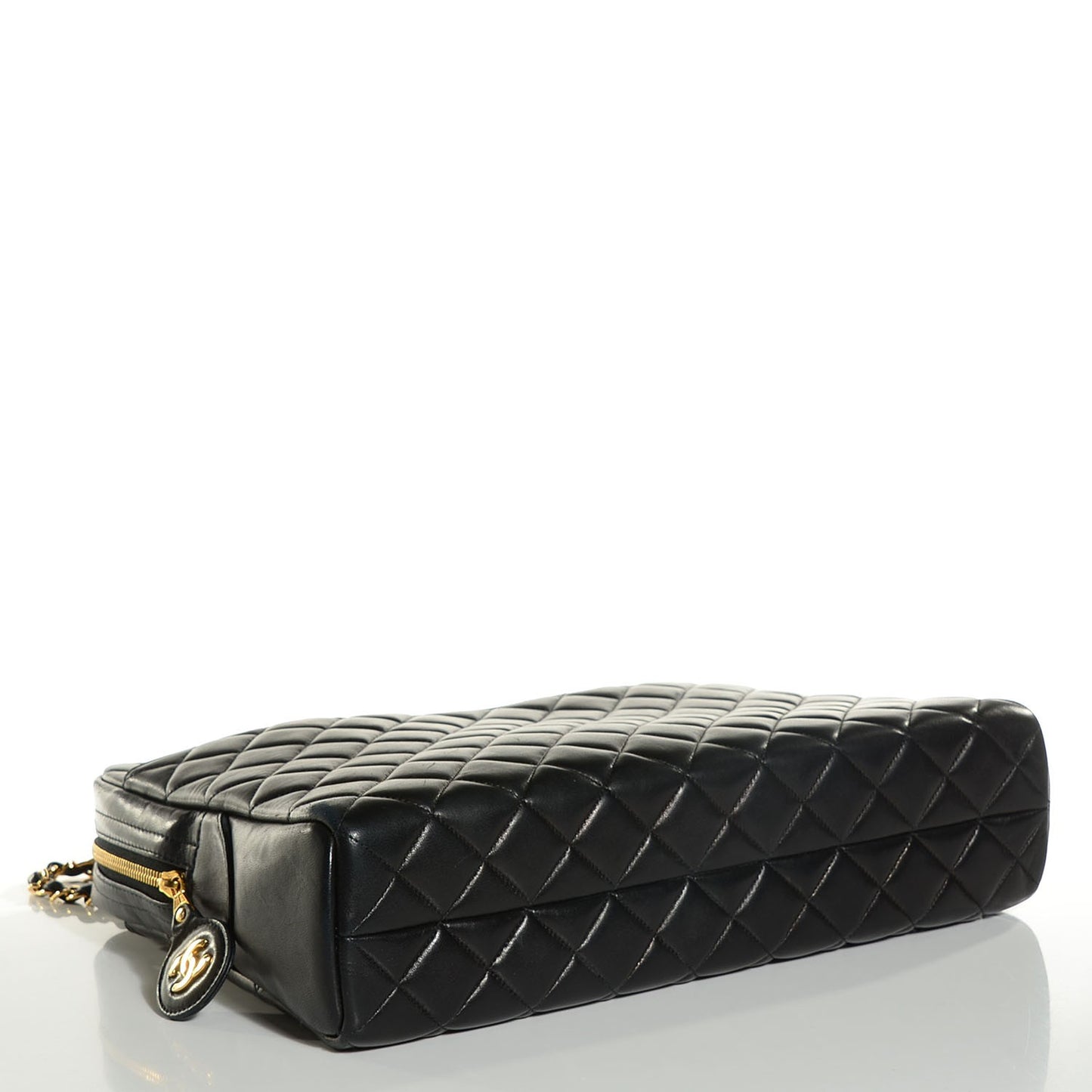 Lambskin Quilted Shoulder Bag Black