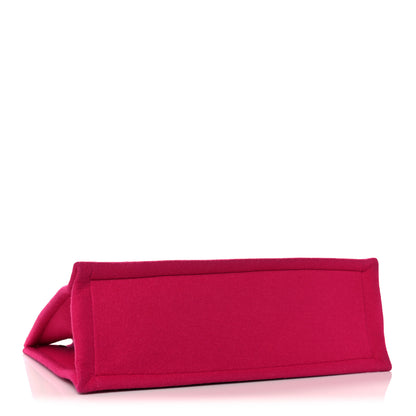 Saint Laurent Wool Rive Gauche Tote Fuchsia 4 of 12