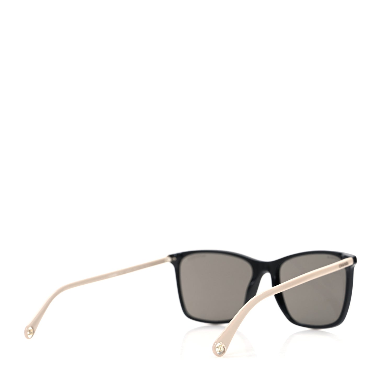 Acetate Polarized Square Sunglasses 5447-A Black Beige