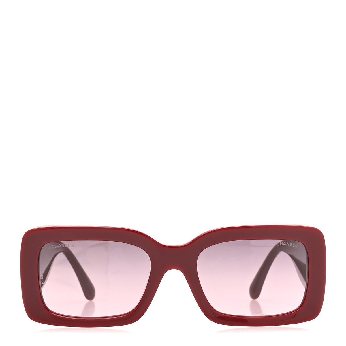Chanel Acetate Rectangle Sunglasses 5534 Red 2 of 9