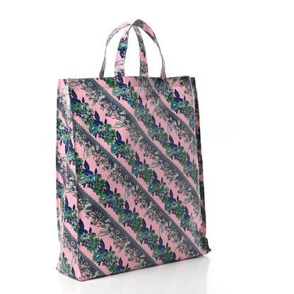 Gucci Patent Canvas Frame Logo Bouquet Print Vertical Tote Pink Daisy 3 of 10