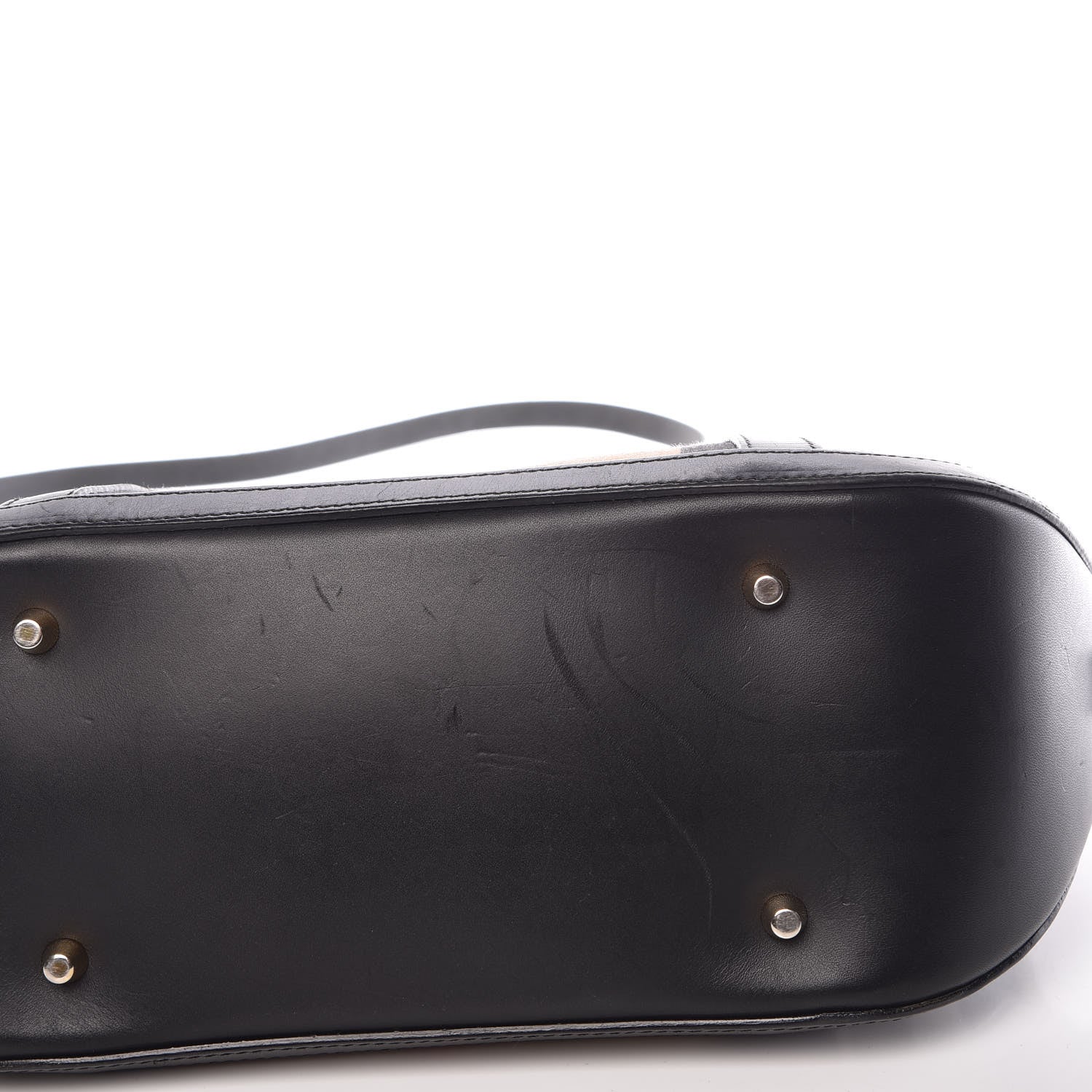 Burberry Bridle Calfskin House Check Small Orchard Bowling Bag Black 11 of 14
