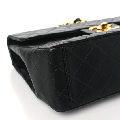 Chanel Lambskin Quilted XL Jumbo Single Flap Black 9 of 10