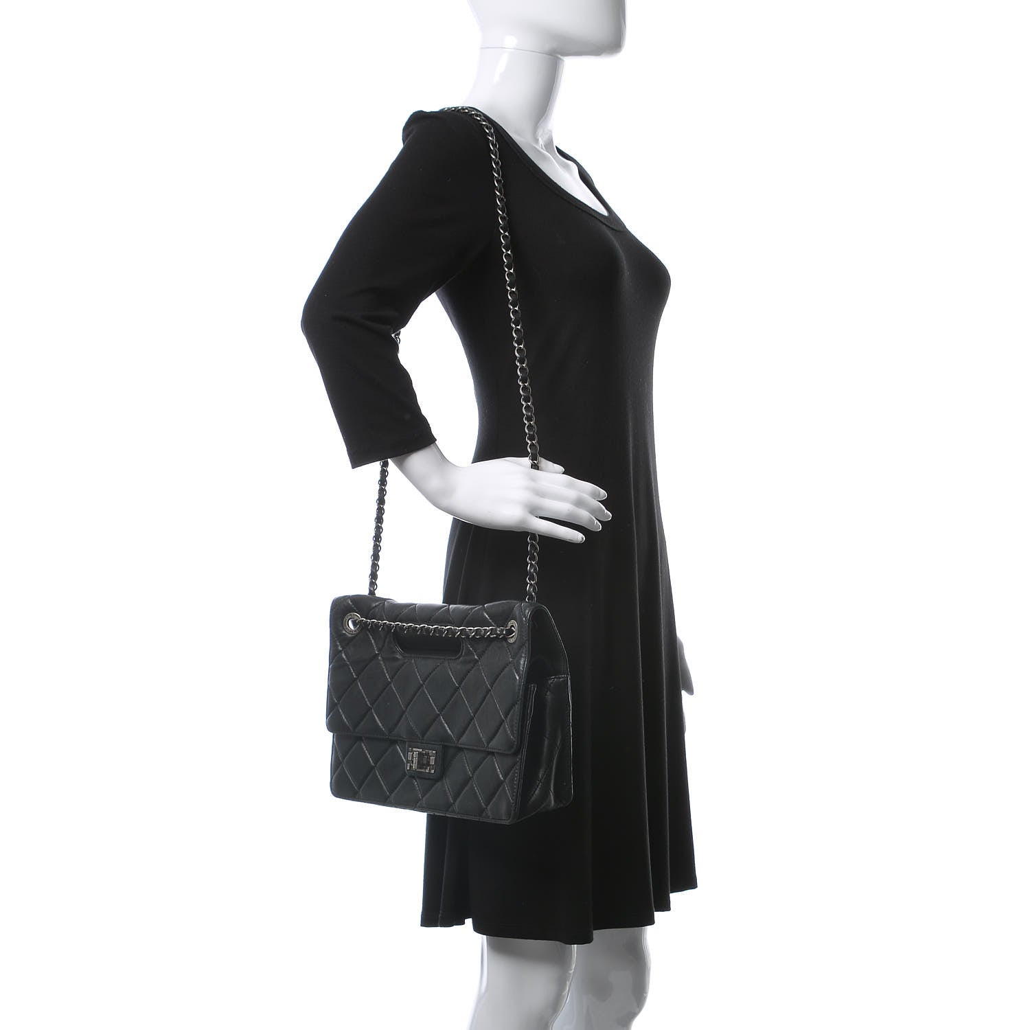 Chanel Washed Lambskin Jumbo Take Away Flap Black 2 of 11