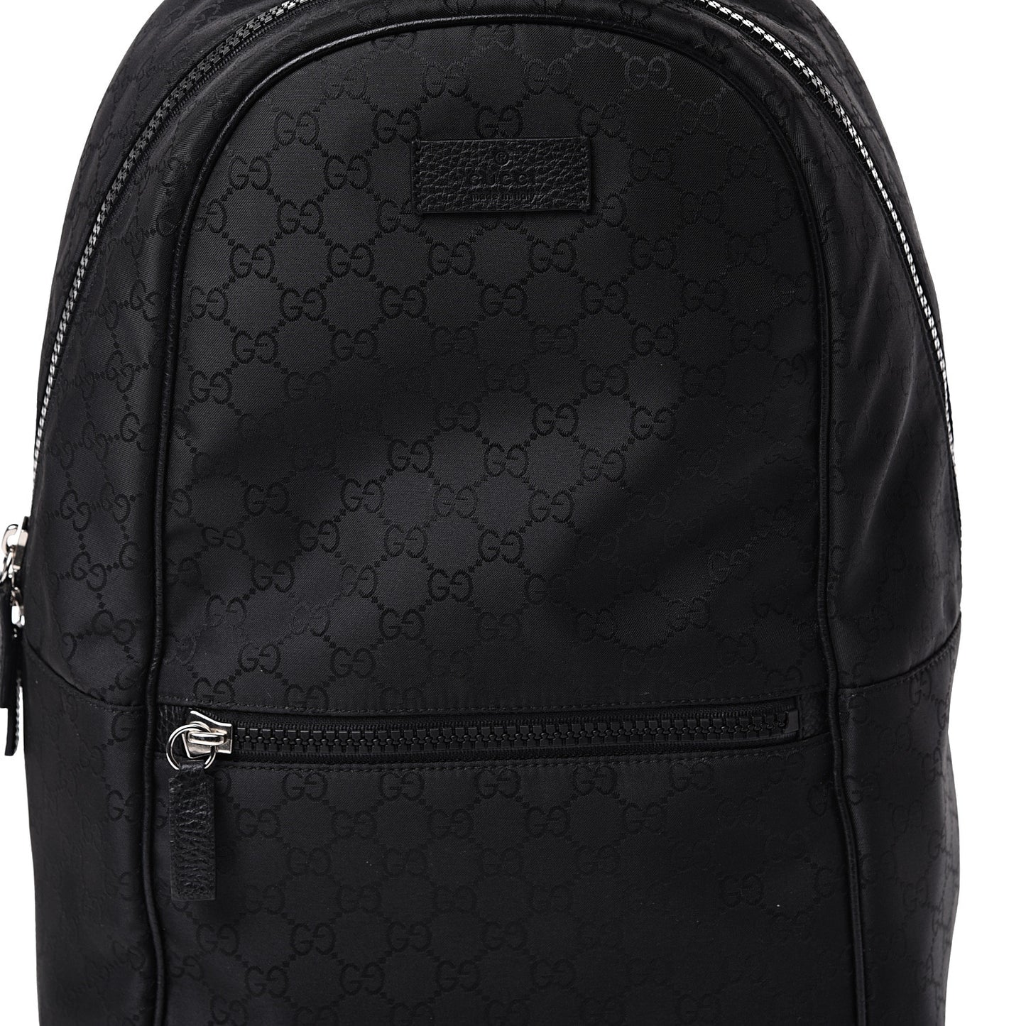 Nylon Monogram Slim Backpack Black