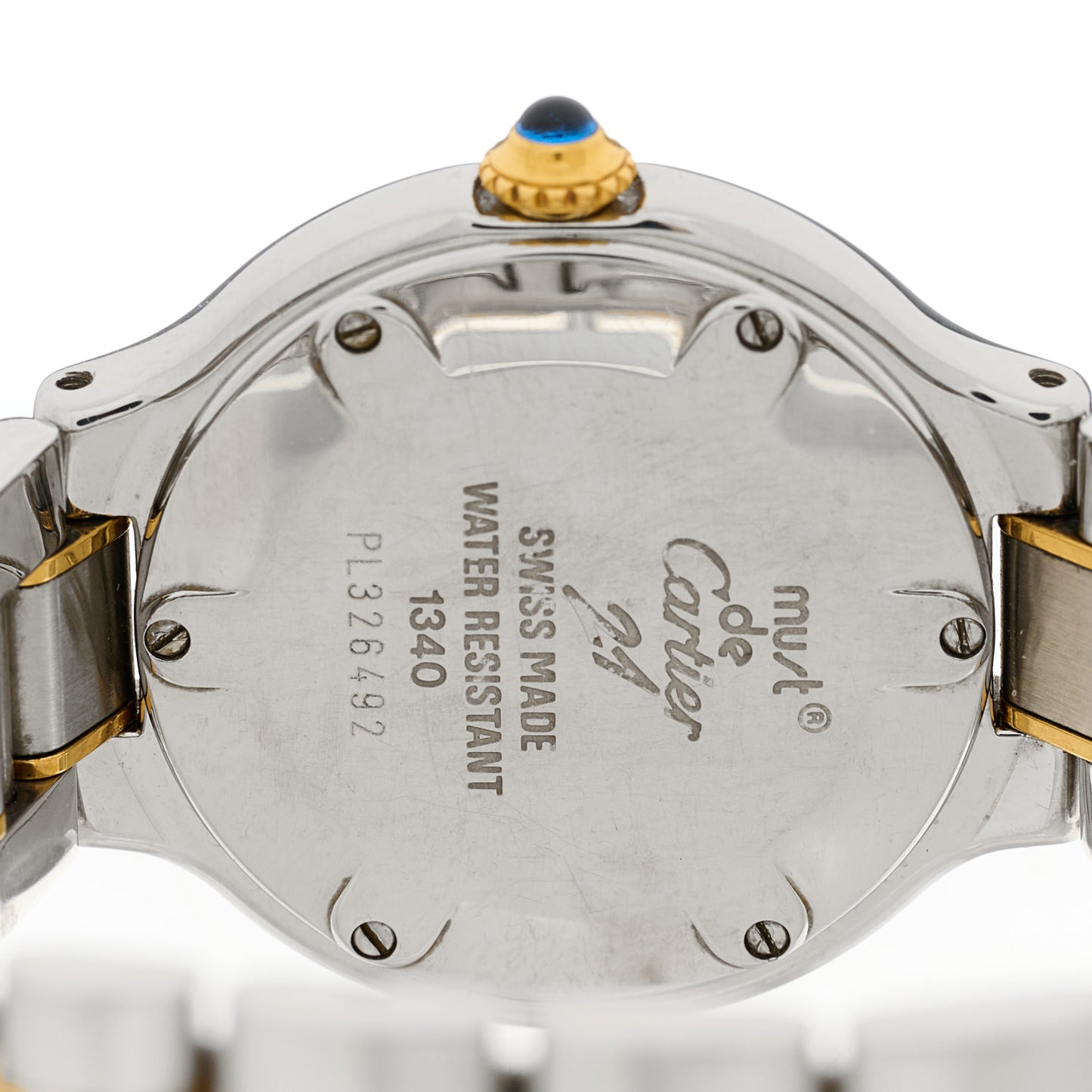 Stainless Steel 18K Yellow Gold 28mm Must De 21 Quartz Watch