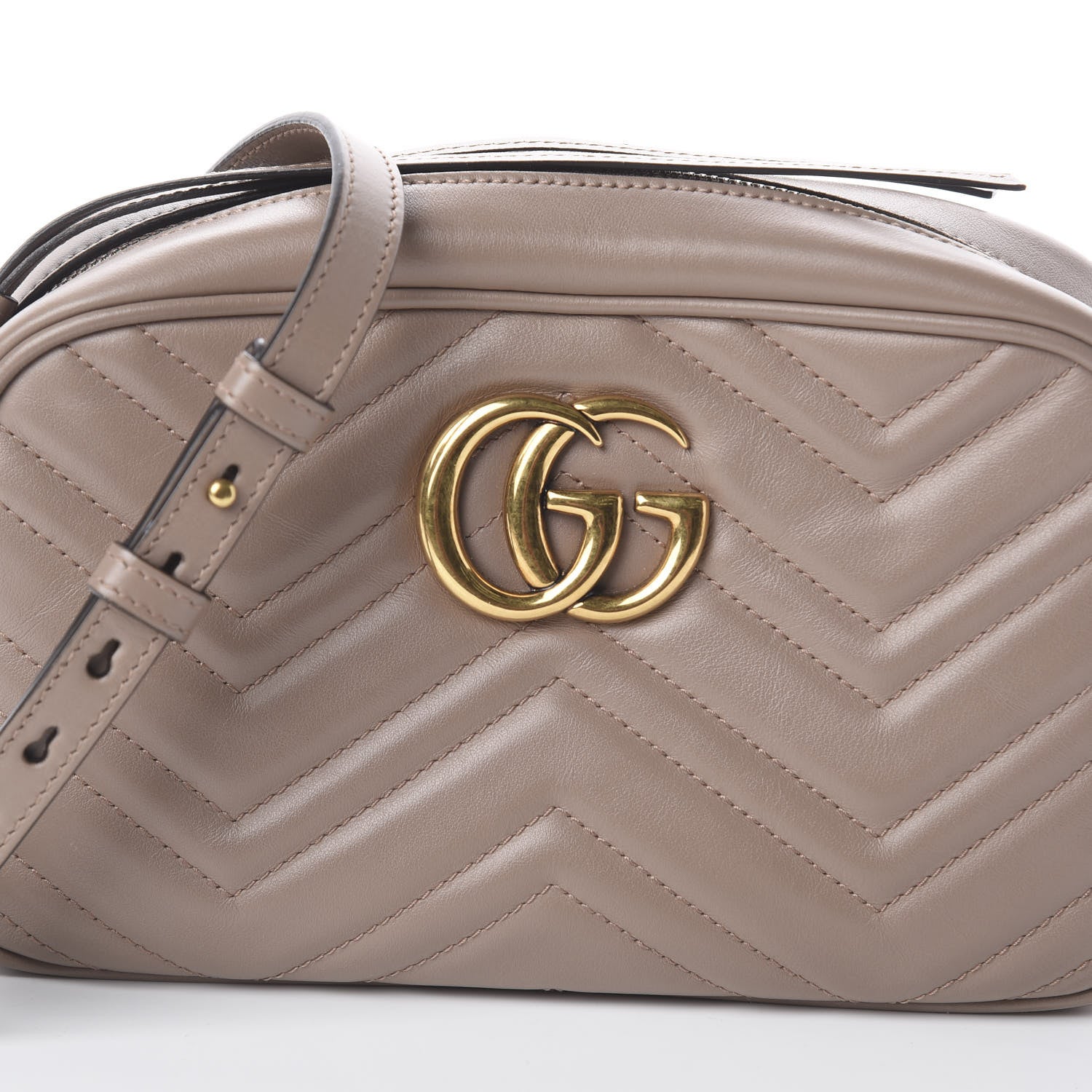 Gucci Calfskin Matelasse Small GG Marmont Chain Shoulder Bag Porcelain Rose 8 of 8