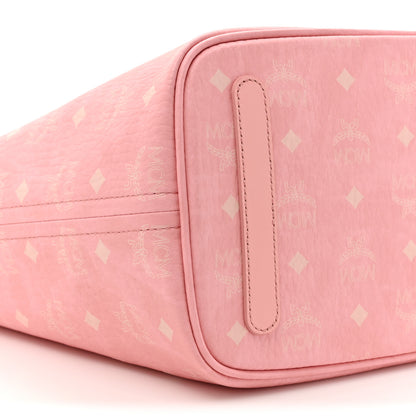 MCM Visetos Medium Liz Reversible Shopper Tote Blossom Pink 16 of 18