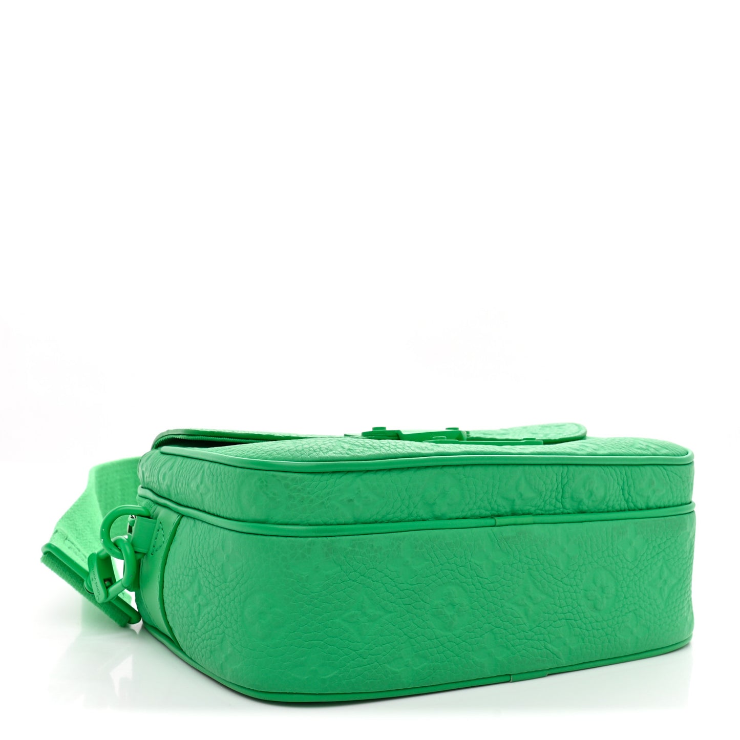 Taurillon Monogram S Lock Messenger Minty Green