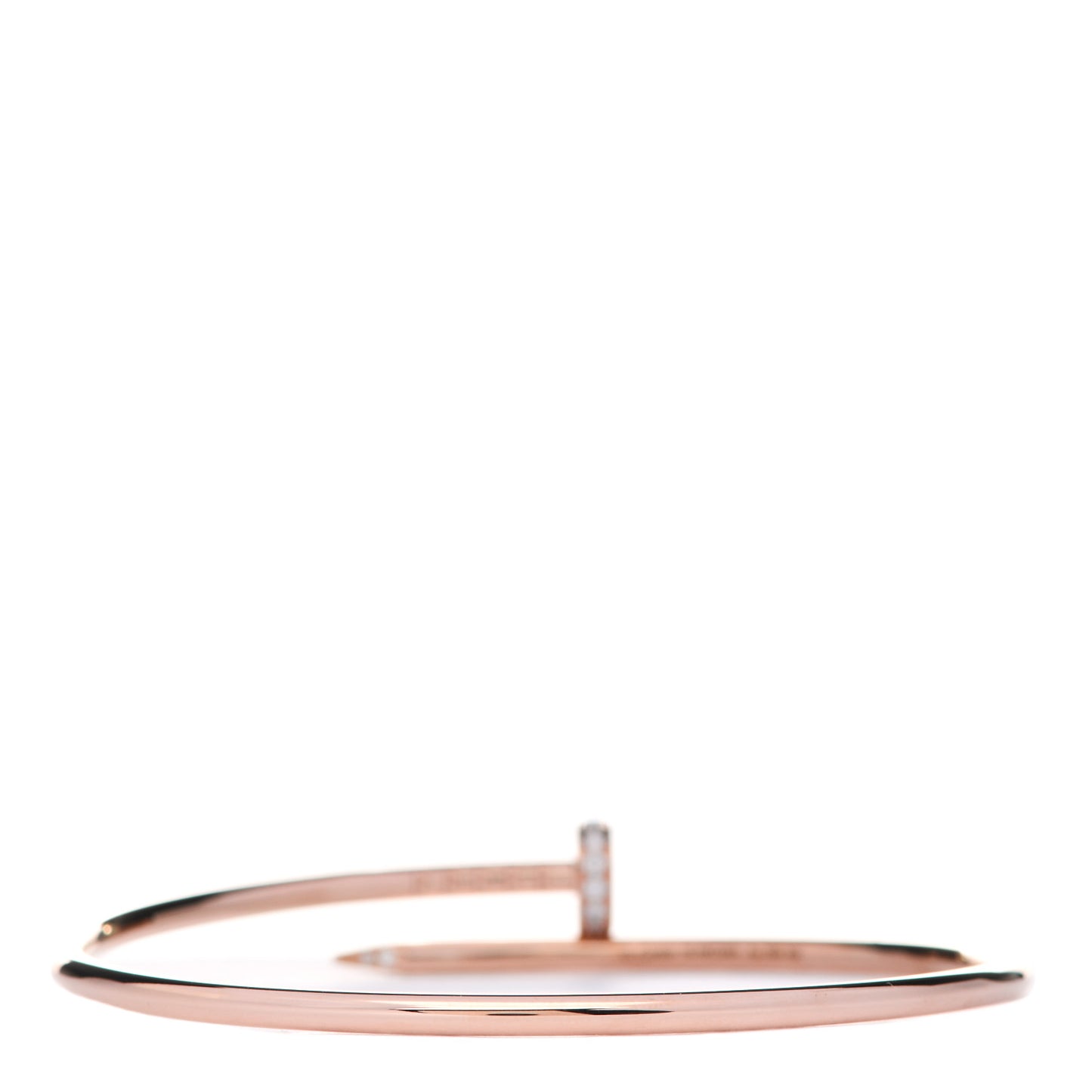 18K Pink Gold Diamond Small Juste Un Clou Bracelet 16