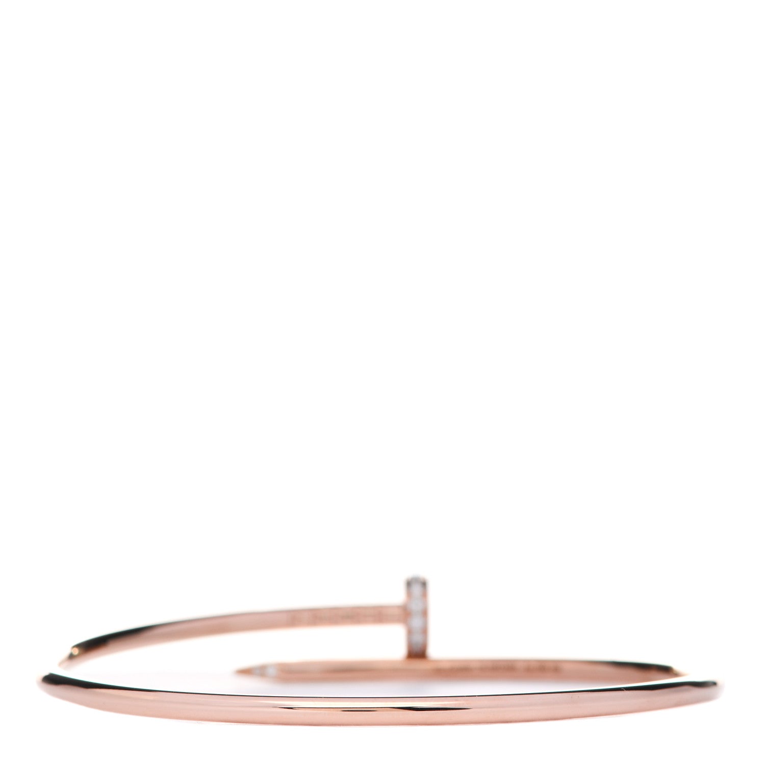 Cartier 18K Pink Gold Diamond Small Juste Un Clou Bracelet 16 3 of 5