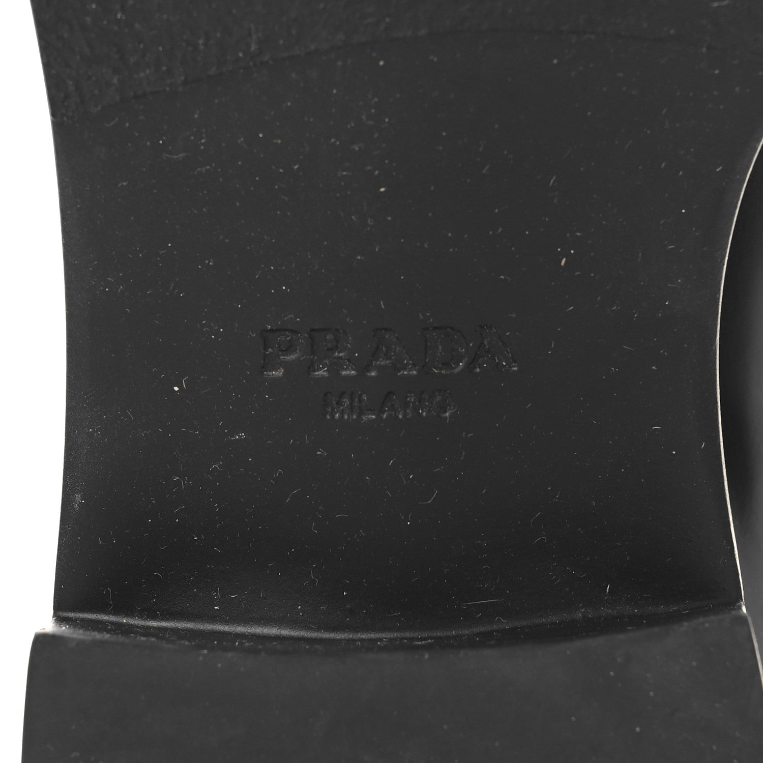 Prada Spazzolato Metal Triangle Logo Pointy 50mm Loafers 37.5 Black 8 of 10