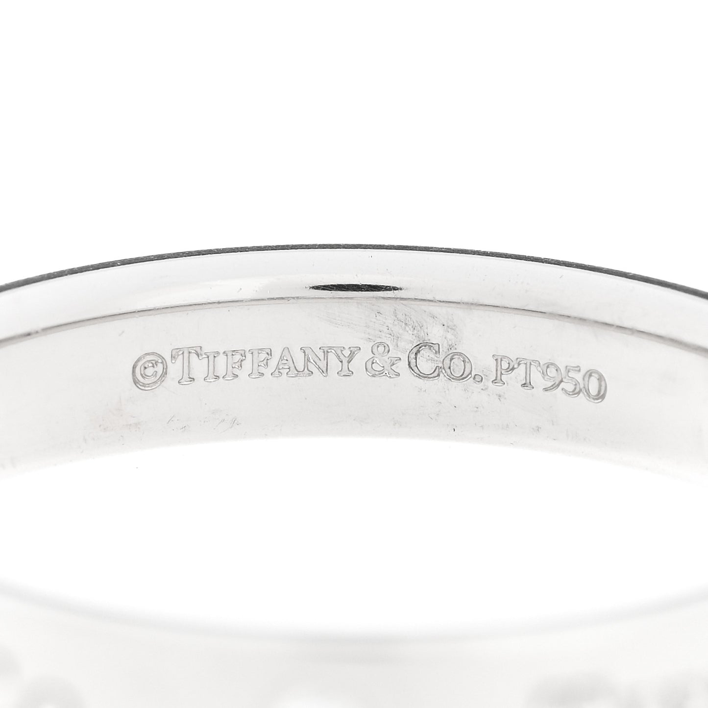 Platinum Diamond Logo Band Ring 60 9.25