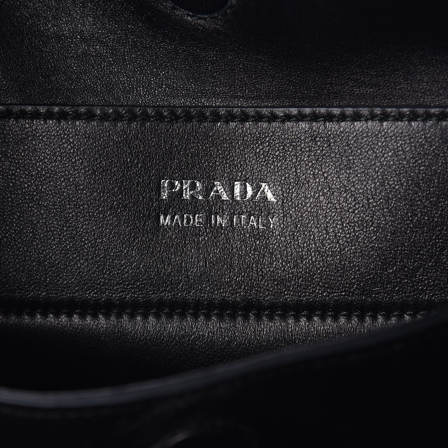 Prada Calfskin Crocodile Embossed Tote Black 6 of 9