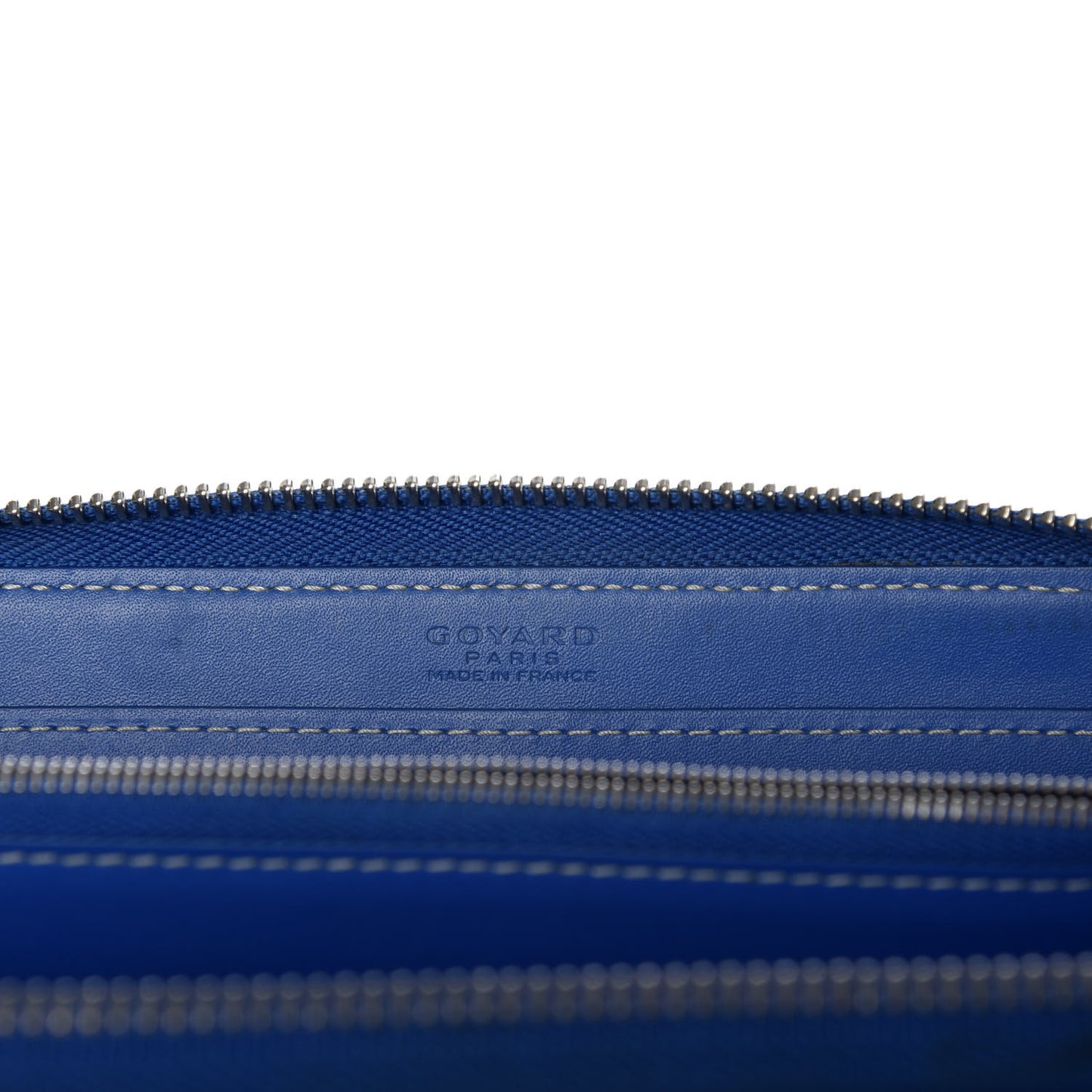 Goyardine Matignon Zip Around GM Wallet Blue
