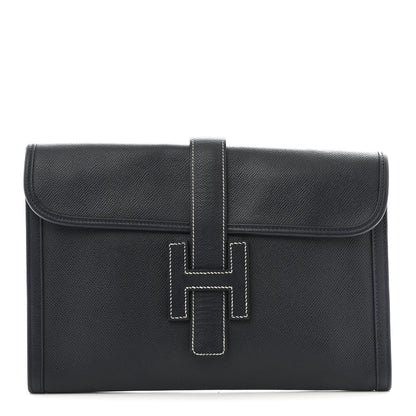 Hermes Epsom Jige PM Clutch Bleu 1 of 10