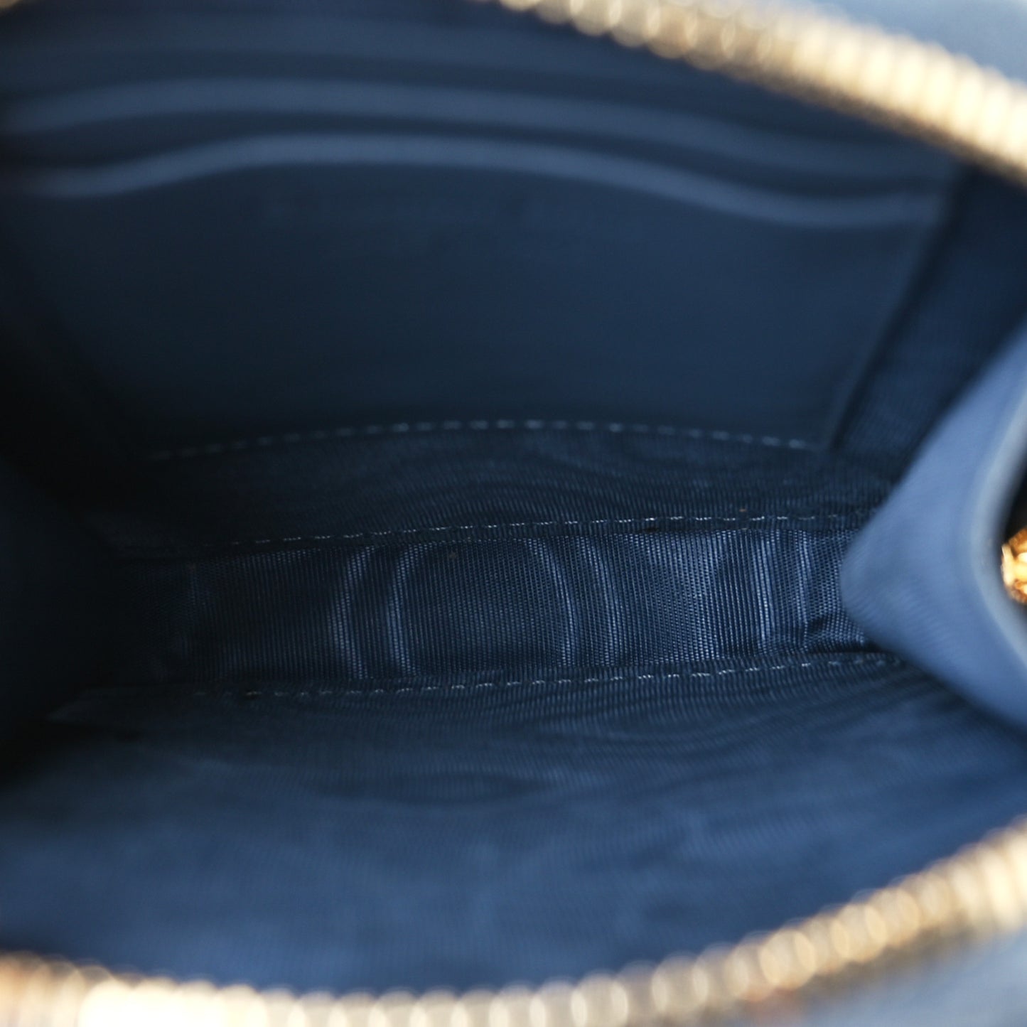 Lambskin Cannage Lady Dior Phone Holder Cloud Blue