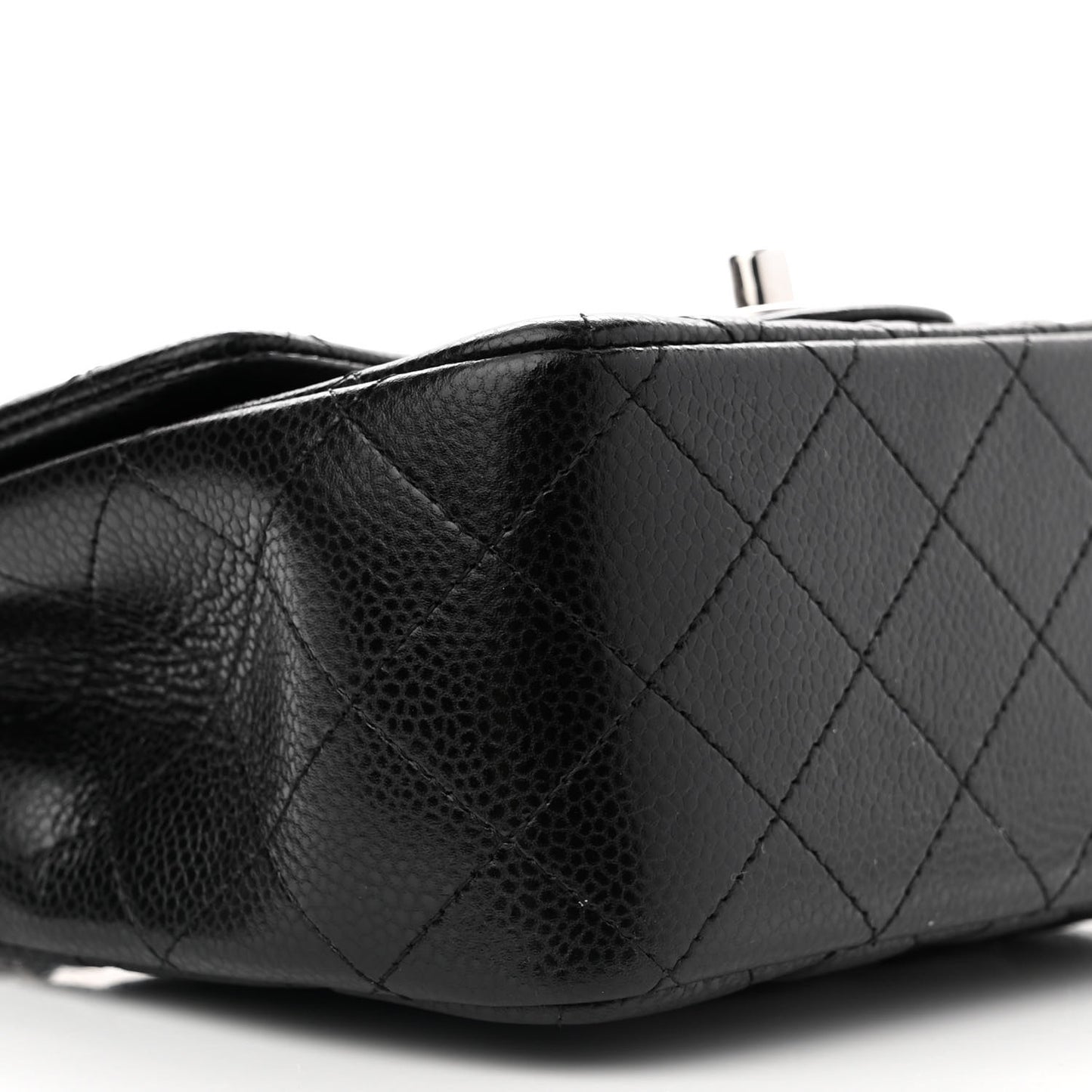 Caviar Quilted Mini Square Flap Black