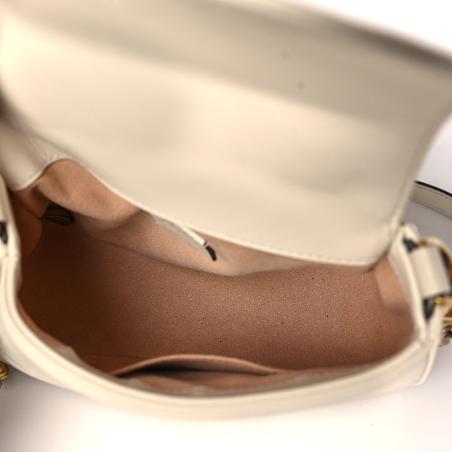 Calfskin Matelasse Mini GG Marmont Top Handle Shoulder Bag White