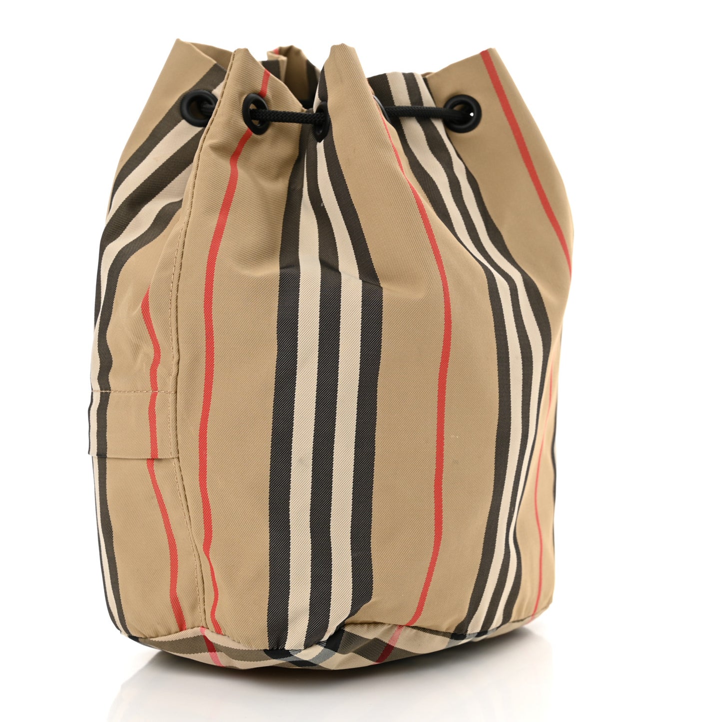 Econyl Icon Stripe Phoebe Drawcord Pouch Archive Beige