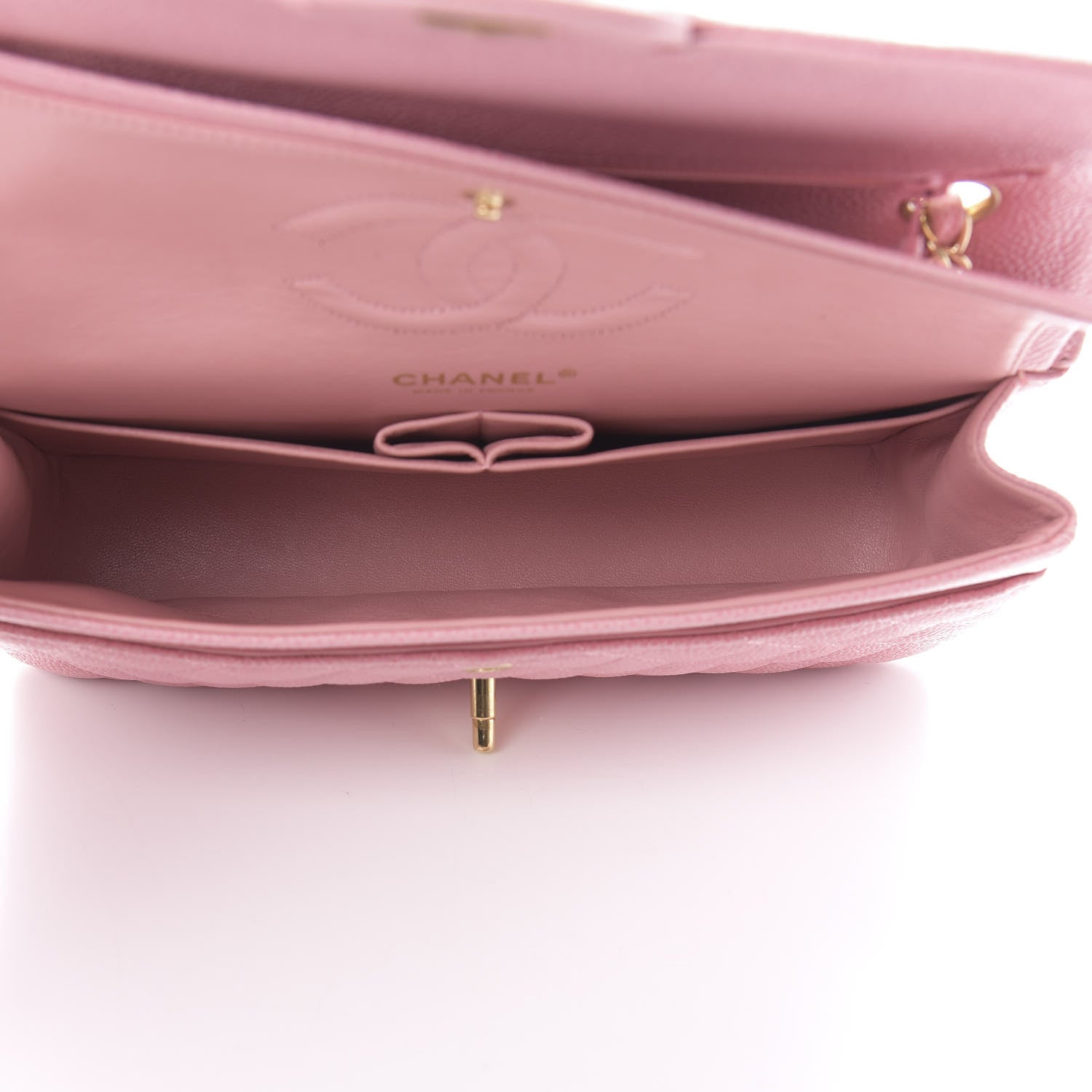Chanel Caviar Quilted Medium Double Flap Pink 5 of 12