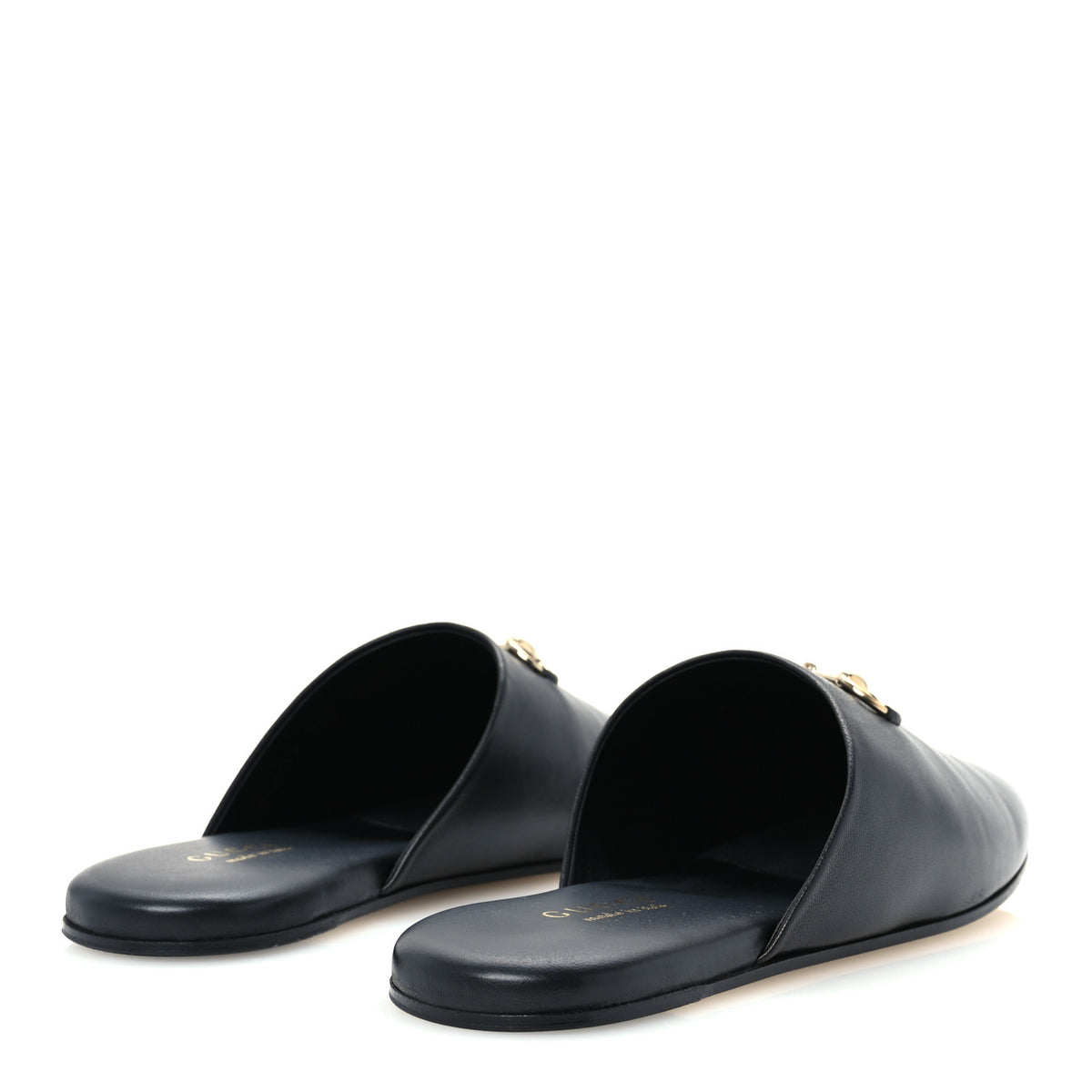 Gucci Nappa Annette Horsebit Slippers 39.5 Black 5 of 10