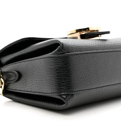 Gucci Dollar Calfskin Interlocking G Crossbody Bag Black 8 of 9
