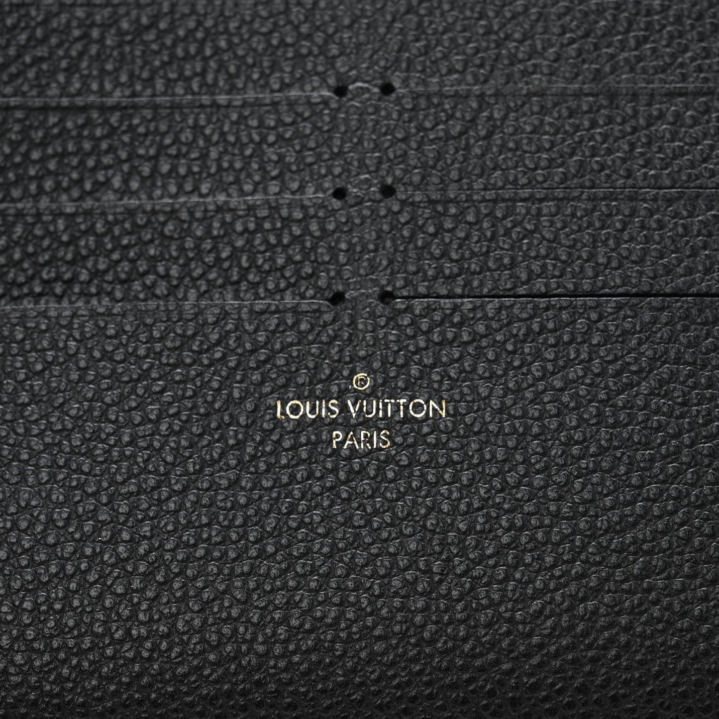 Calfskin Felicie Chain Wallet Card Holder Insert Black