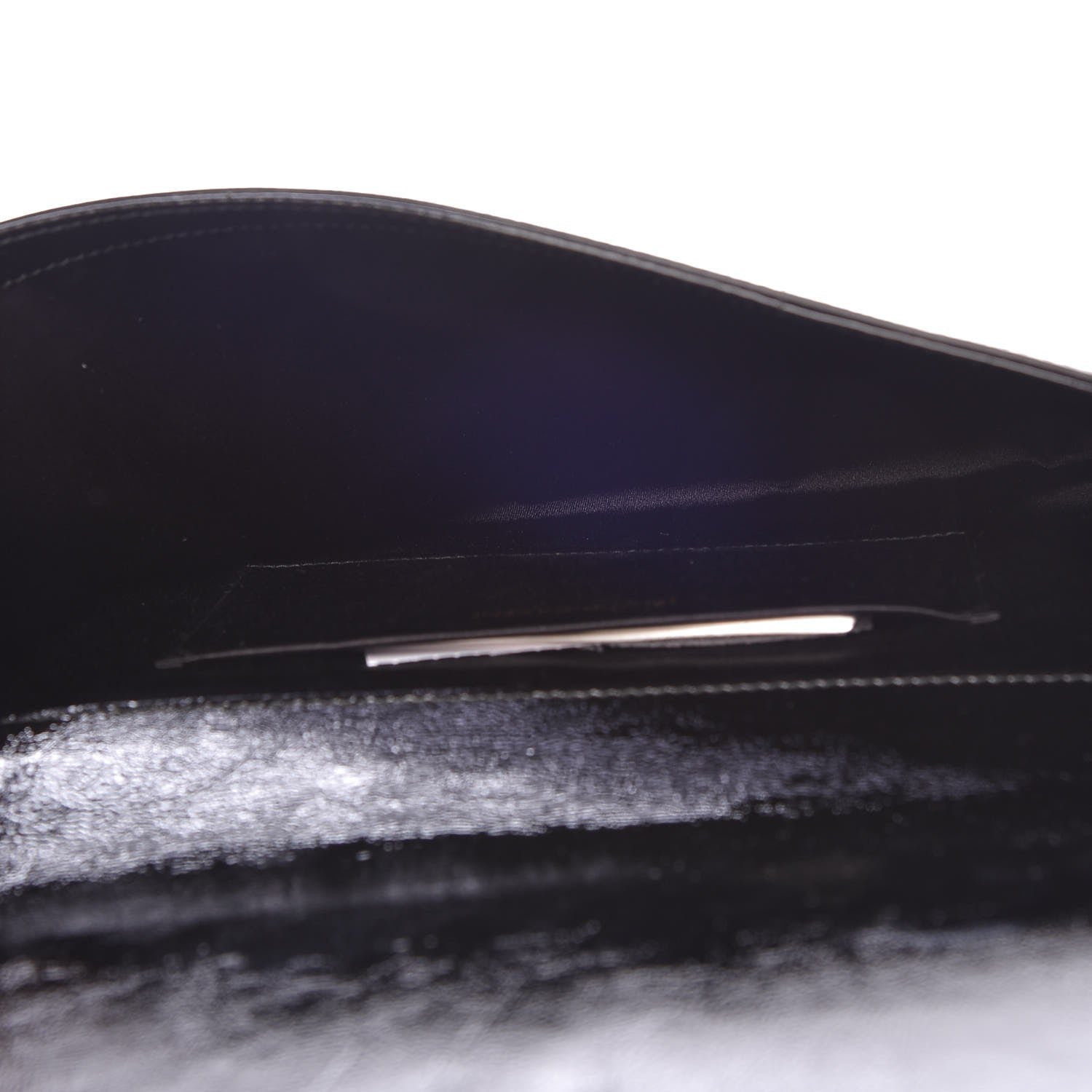 Saint Laurent Textured Patent Monogram Large Belle De Jour Clutch Black 5 of 7