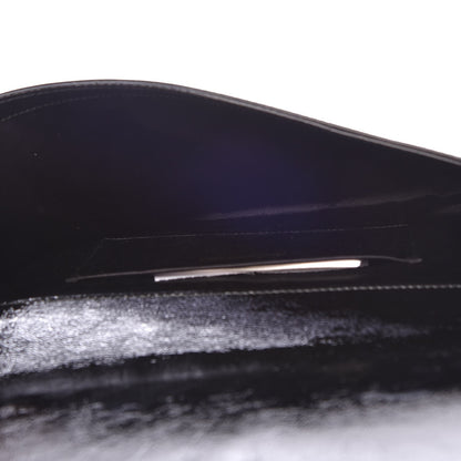 Saint Laurent Textured Patent Monogram Large Belle De Jour Clutch Black 5 of 7