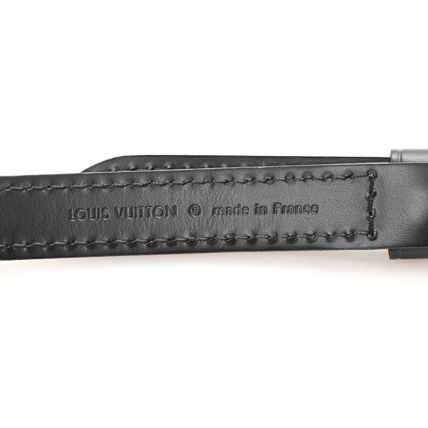 Louis Vuitton Calfskin 16mm Adjustable Shoulder Strap Black 3 of 4