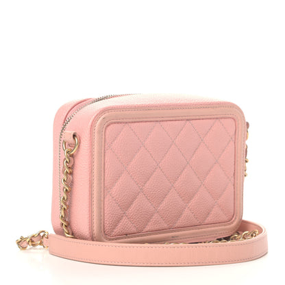 Chanel Caviar Quilted Filigree Vanity Clutch With Chain Pink 2 of 4