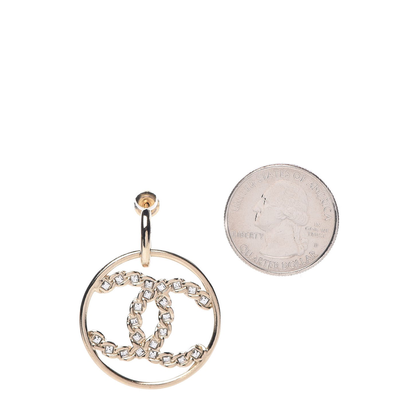 Crystal CC Earrings Gold