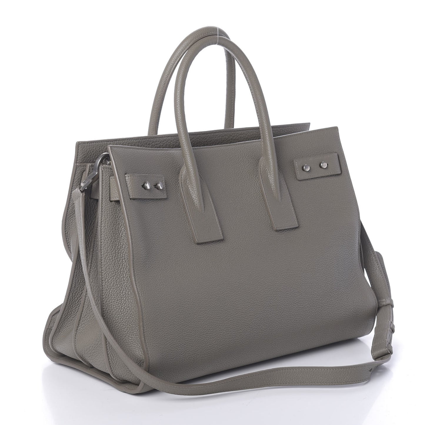 Grained Calfskin Medium Supple Sac De Jour Kaki Militaire