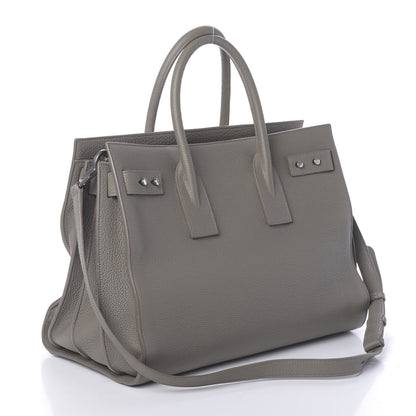 Saint Laurent Grained Calfskin Medium Supple Sac De Jour Kaki Militaire 6 of 12
