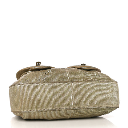 Fendi Metallic Corduroy B Bag Gold 4 of 10