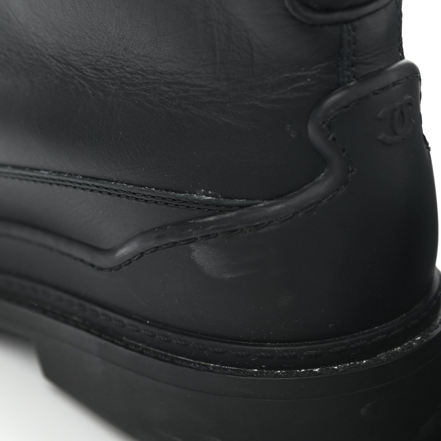 Calfskin Nylon CC Ankle Snow Boots 40.5 Black